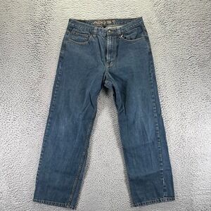 Vintage Axist Jeans Mens 32x30 Blue Cotton Denim Straight Relaxed Baggy Workwear